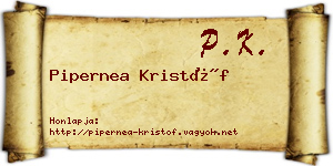 Pipernea Kristóf névjegykártya